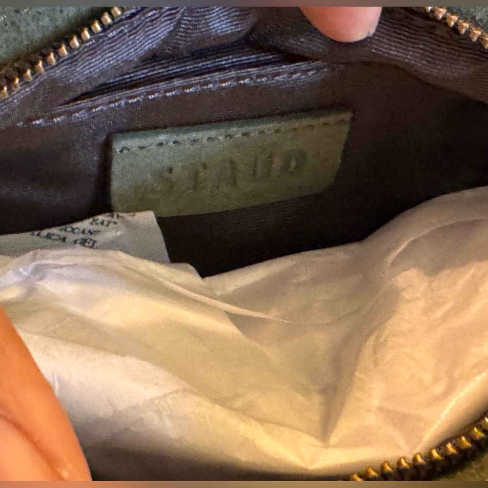 STAUD baguette Khaki Green Shoulder Bag - Picture 6 of 14
